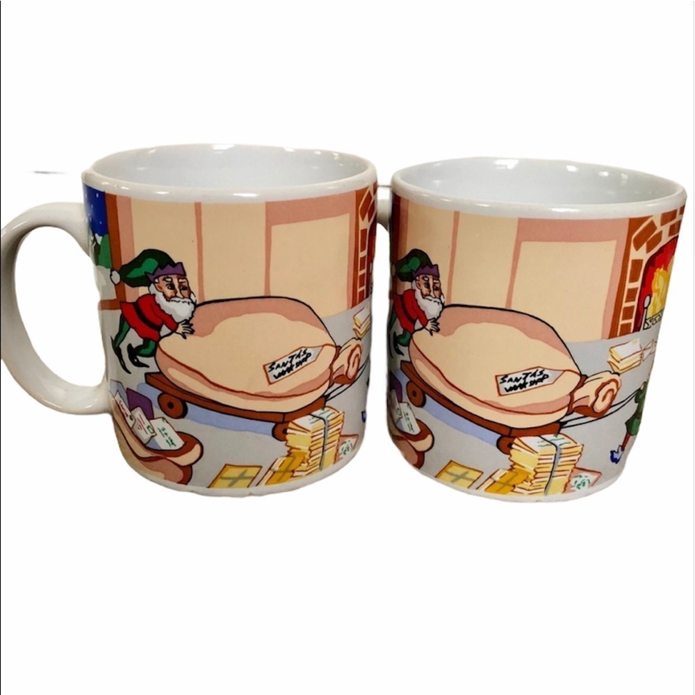 Sue Zipkin Christmas Fireplace Coffee Mug Set - Picture 2 of 9
